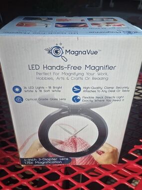 MagnaVue LED Hands-Free Magnifier - Black